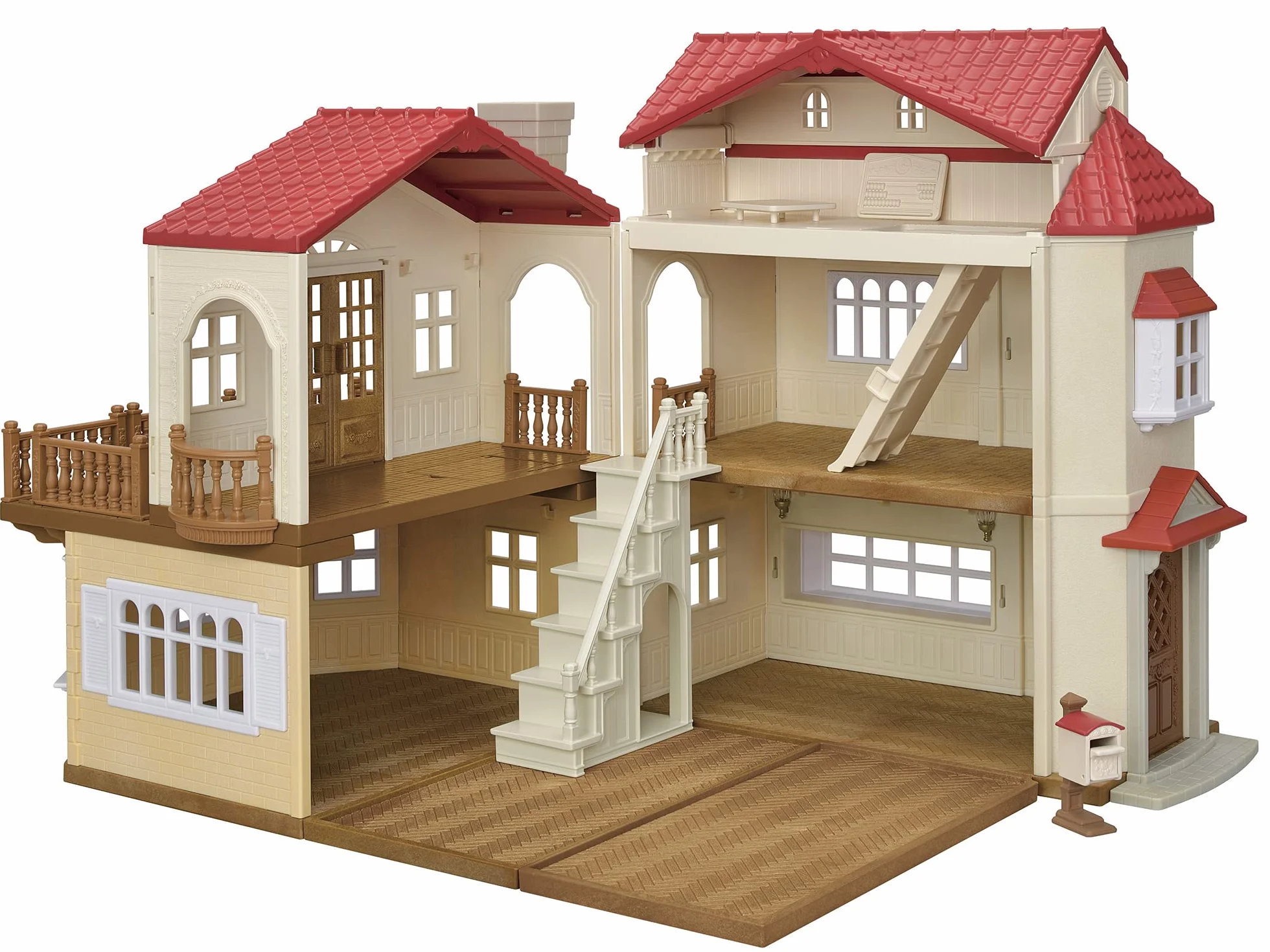 Sylvanian Families - Casa Grande con Luce, Attico Segreto e Spazi Modulari – Playset Dettagliato per Bambini – Modello 5716
