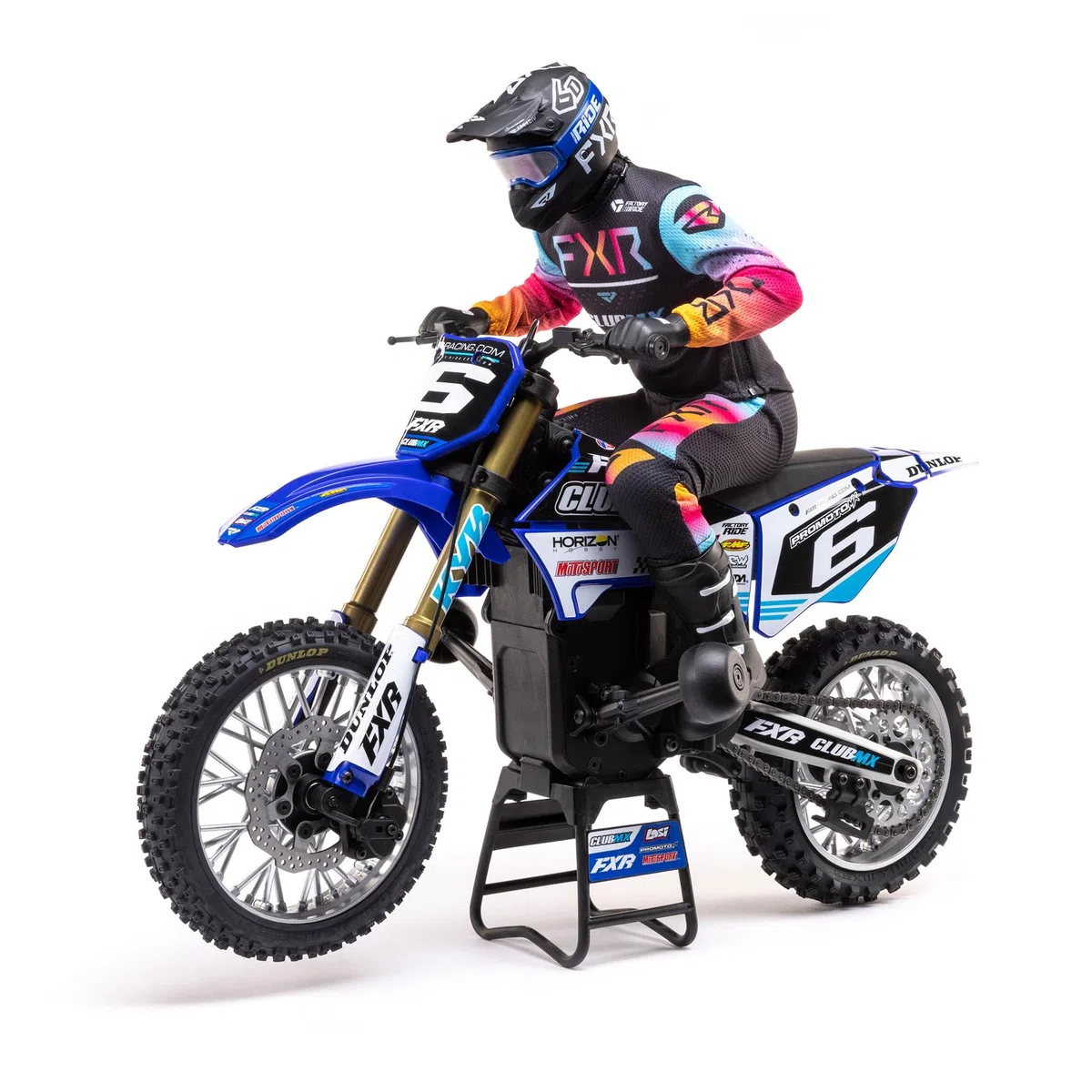 LOSI RC Promoto-MX 1/4 Motorcycle RTR (Battery and Charger Not Included), ClubMX, LOS06000T2, Blue