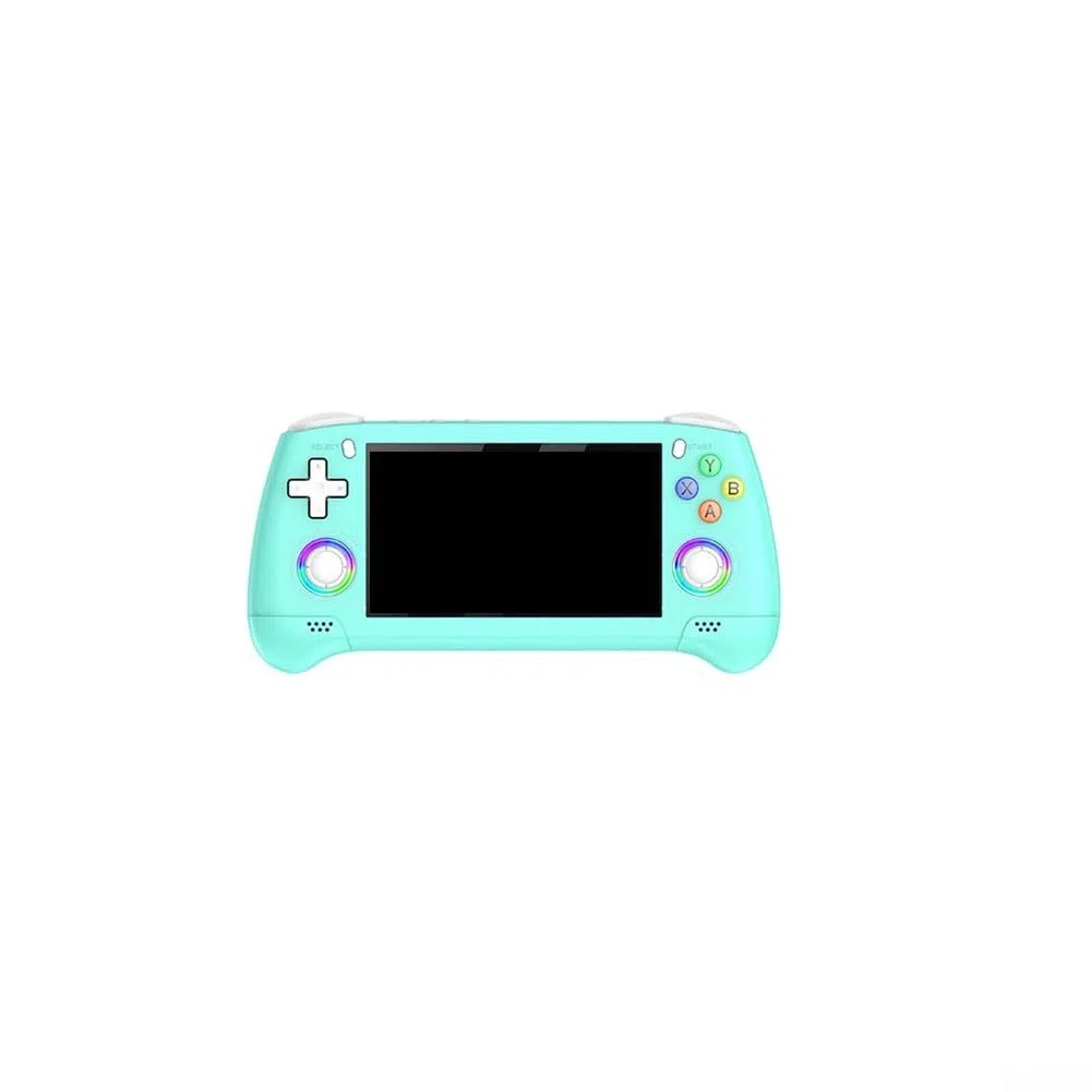 Console di gioco portatile da 4,3 pollici RGB con lettore 3D retrò con costruzione in ABS per giocare nei colori nero, grigio, verde (verde)