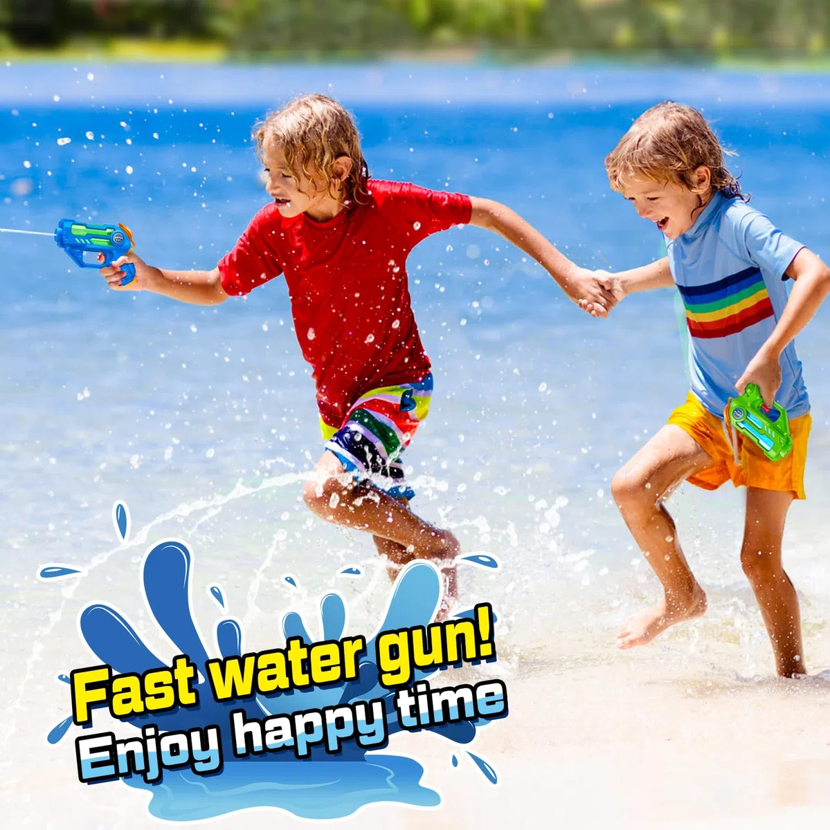 12 Pack Mini Pistola Acqua per Bambini_Pistole Acqua con Gittata 7m/23ft, Giochi Acqua Estivi per Giardino, Spiaggia, Feste Familiari, Regali per Pasqua, per Bambini 3-6 Anni Ragazzi e Ragazze