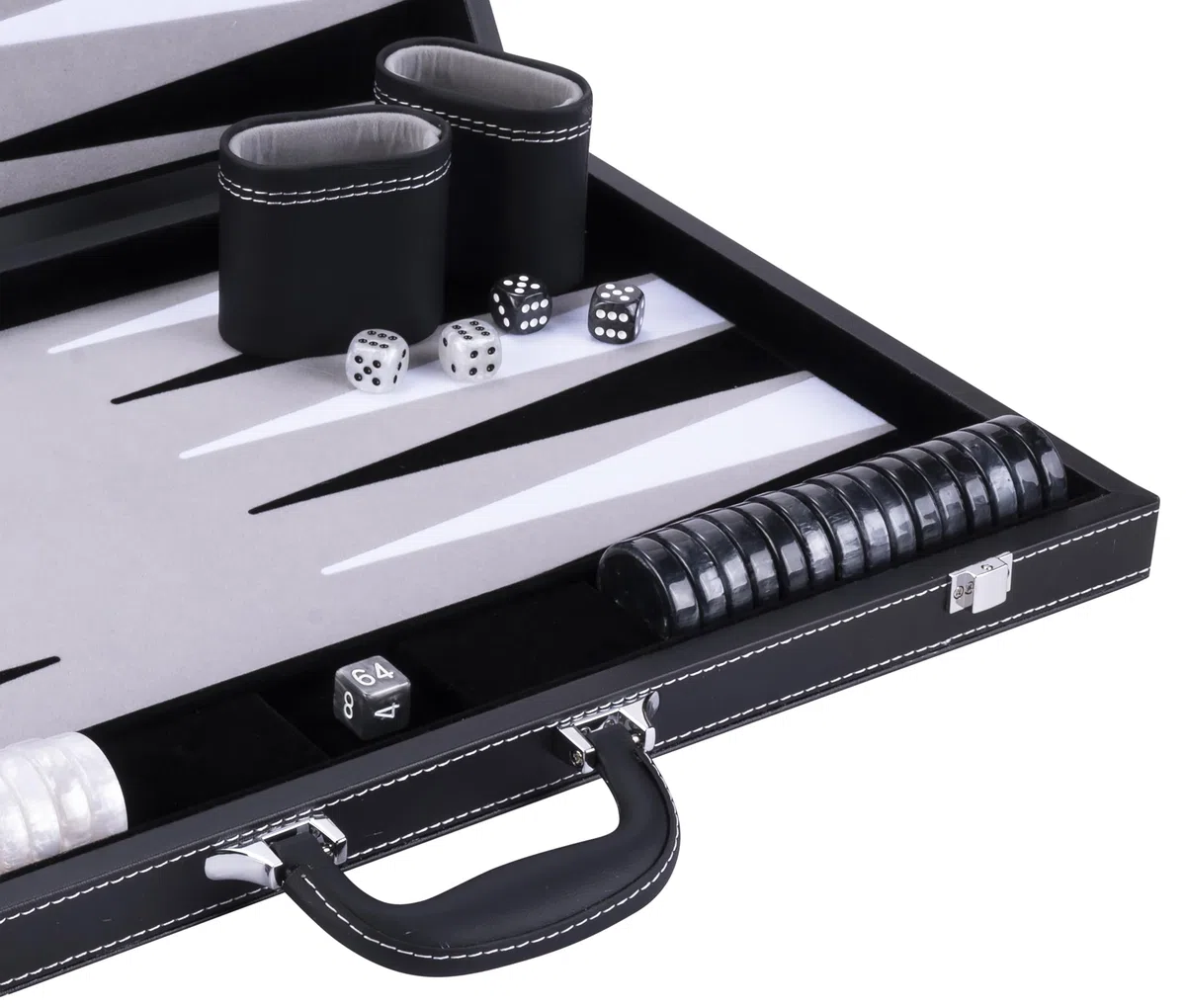 Engelhart - 250537 - Backgammon di Lusso 21 Pollici (54 cm) – Gioco Elegante in Similpelle con Interno in Feltro – Materiali di Alta Qualità