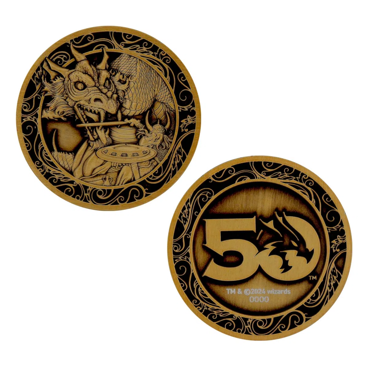 Moneta da collezione 50° anniversario Dungeons & Dragons edizione limitata copertina originale 1983 regalo ufficiale D&D Fantasy