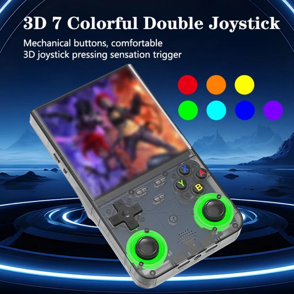 R36 Ultra Console di gioco portatile da 128 GB Display HD da 4 pollici con design retrò per viaggi e viaggi (blu)