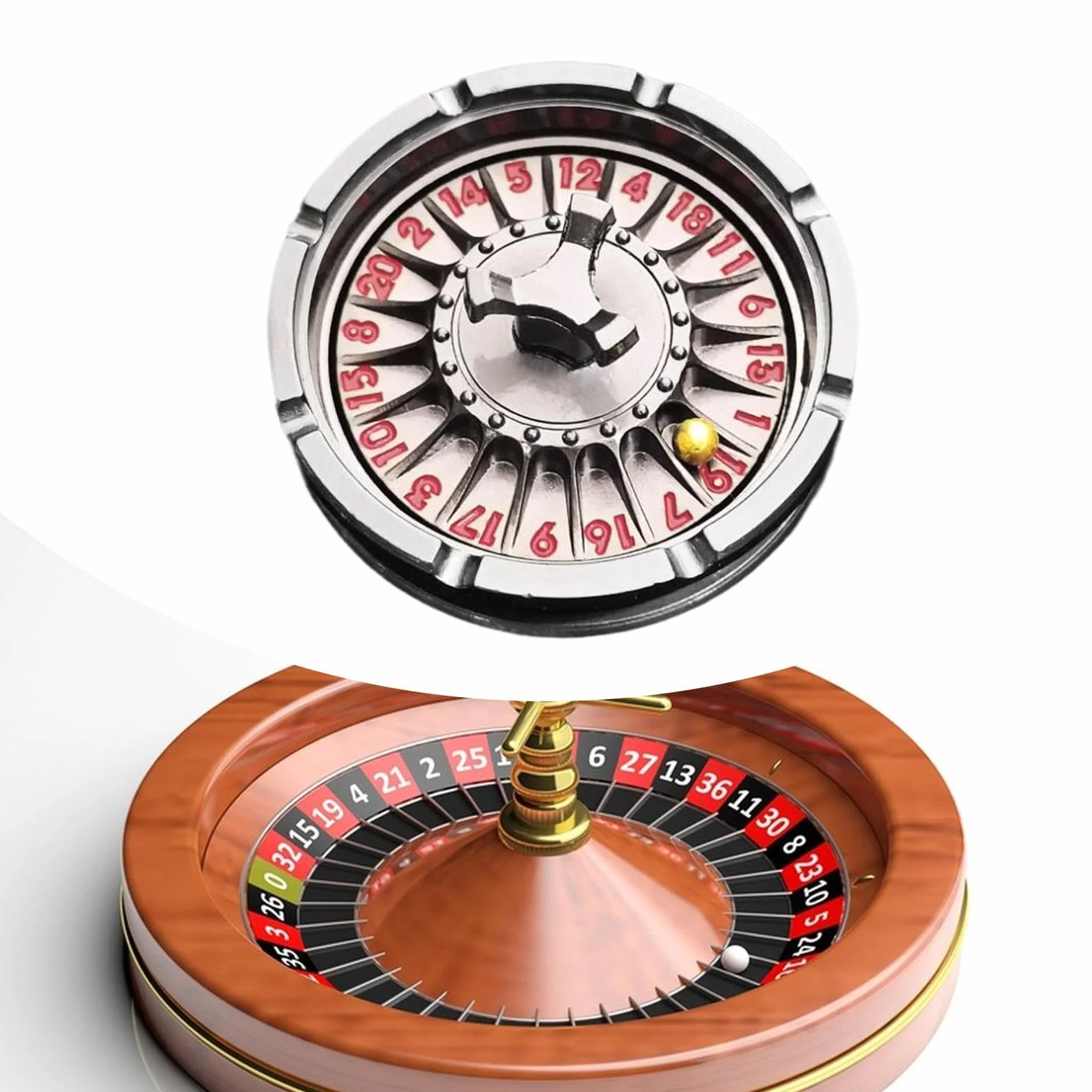 MagiDeal Dadi della Roulette Roulette in Metallo D20 Forniture per Feste con Confezione Regalo Dadi rotanti Dadi da Gioco di Ruolo per Feste di Carnevale Bar