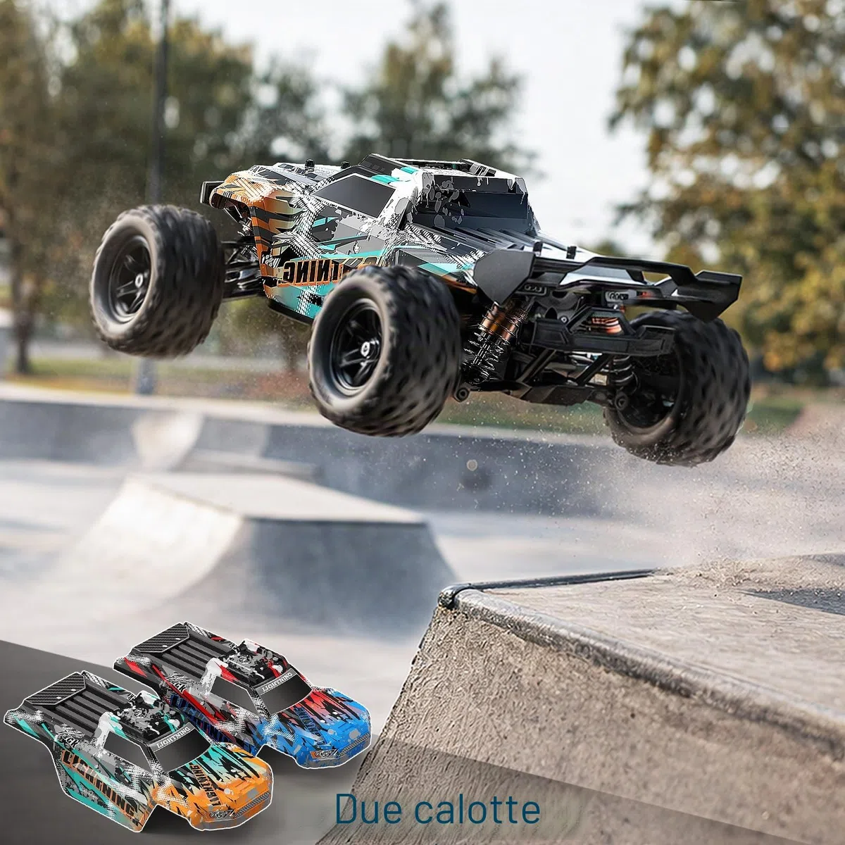 Macchina Telecomandata 1:18 4WD 40 km/h Fuoristrada 4x4, Macchina Radiocomandata con 2 Batterie 7.4V 1300mAh, ESC Impermeabile 2.4GHz, Doppia Carrozzeria, Trasmissione in Metallo per Adulti e Bambini