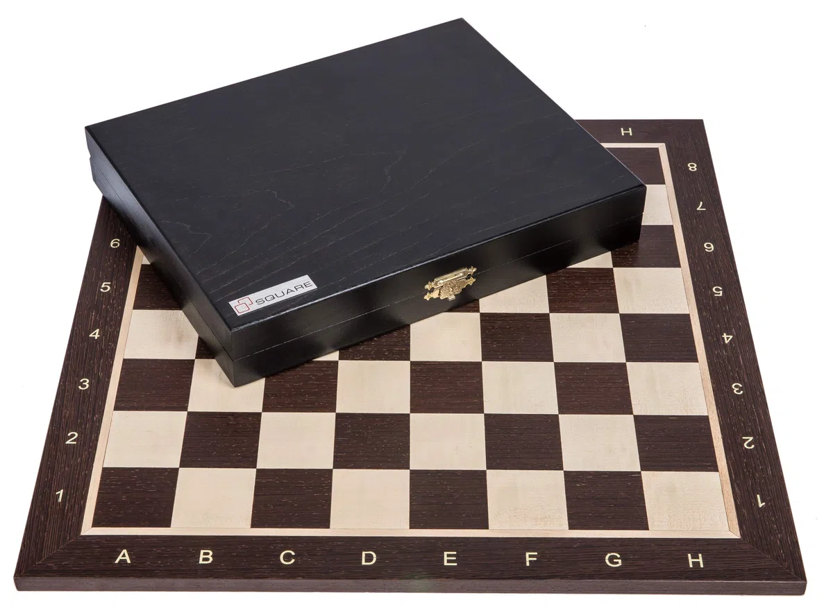 SQUARE - Pro Scacchi in legno Set No 5 - Wenge LUX - Scacchiera in legno + Staunton 5