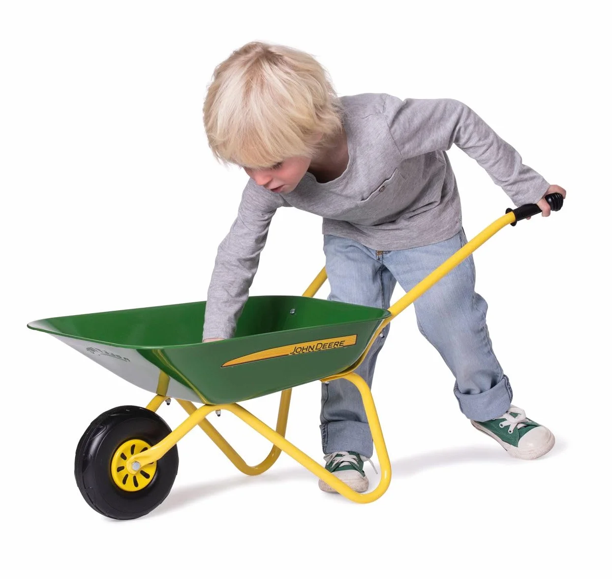 Rolly Toys John Deere 271986 - Carriola per bambini, ciotola in metallo, manici in plastica, bambini dai 2,5 anni in su, 271986