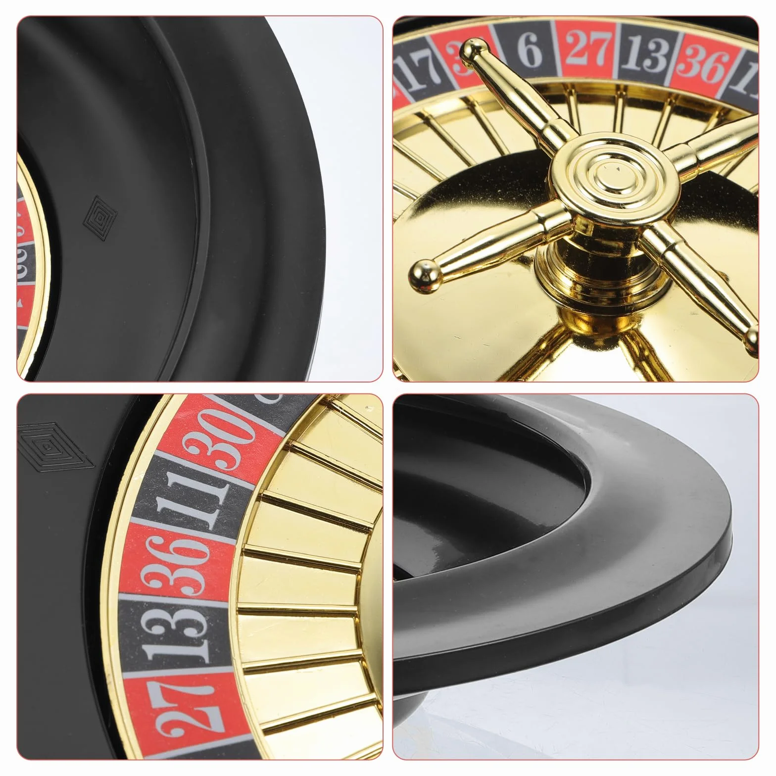 Ruota della roulette da Poker da 10 pollici - Roulette Russa in Plastica Rotante per Giochi di Festa Europea, Vassoio da Gioco, Accessorio