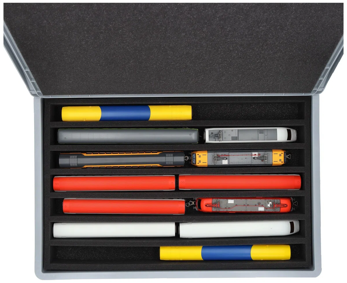 Feldherr Eurobox 60 x 40 cm Set per modellismo Ferroviario Scala H0-7 con Inserti in Schiuma