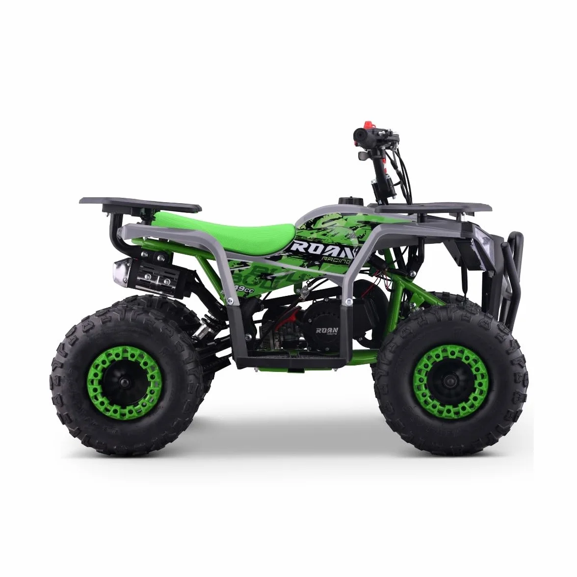 Mini Quad I-Bull Benzina 49cc, Tipo ATV per bambini, Verde, (Miscela di benzina) bambini dai 4 ai 10 anni