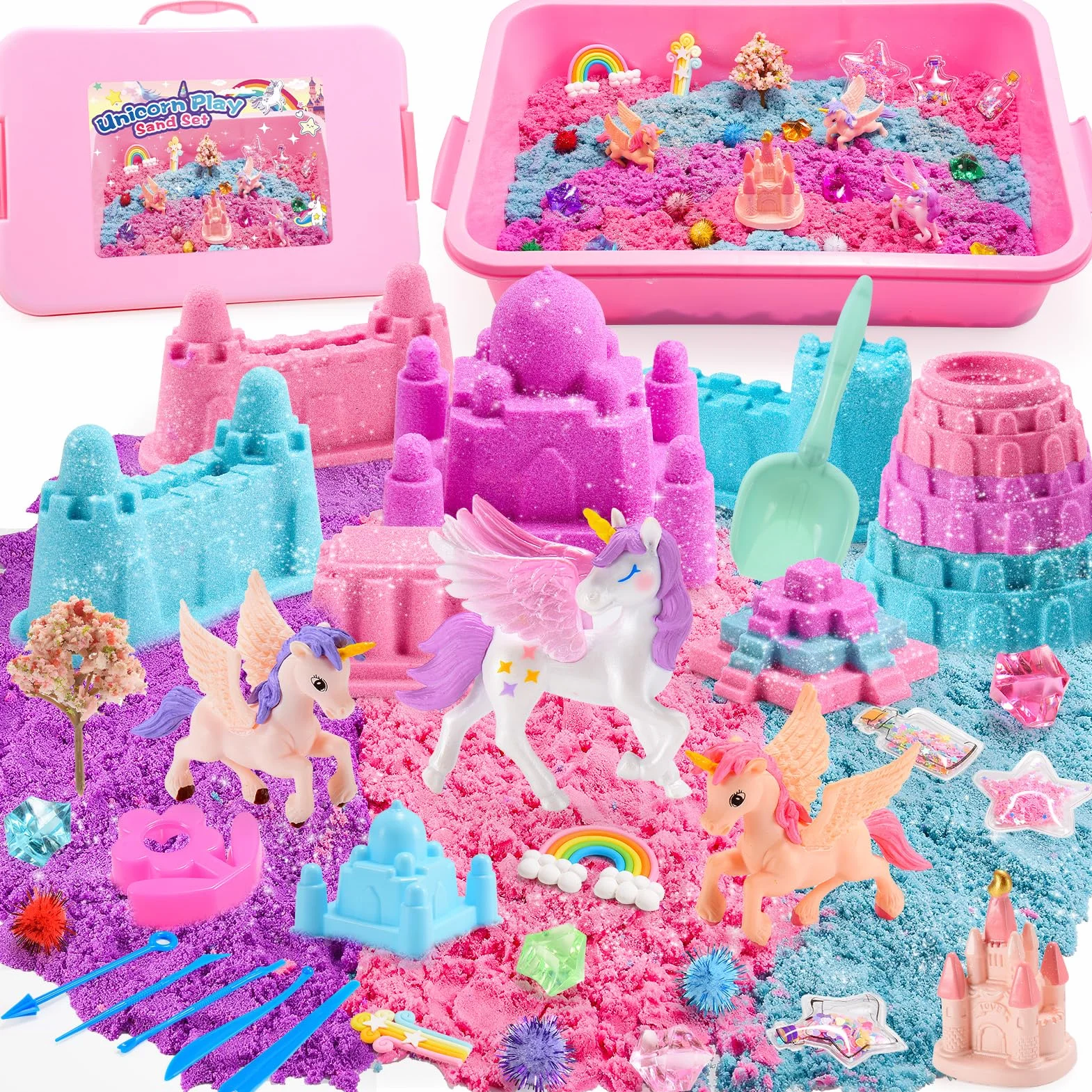 Regalo unicorno per ragazze Magic Sand Toy sabbia da gioco per bambini 3-10 anni