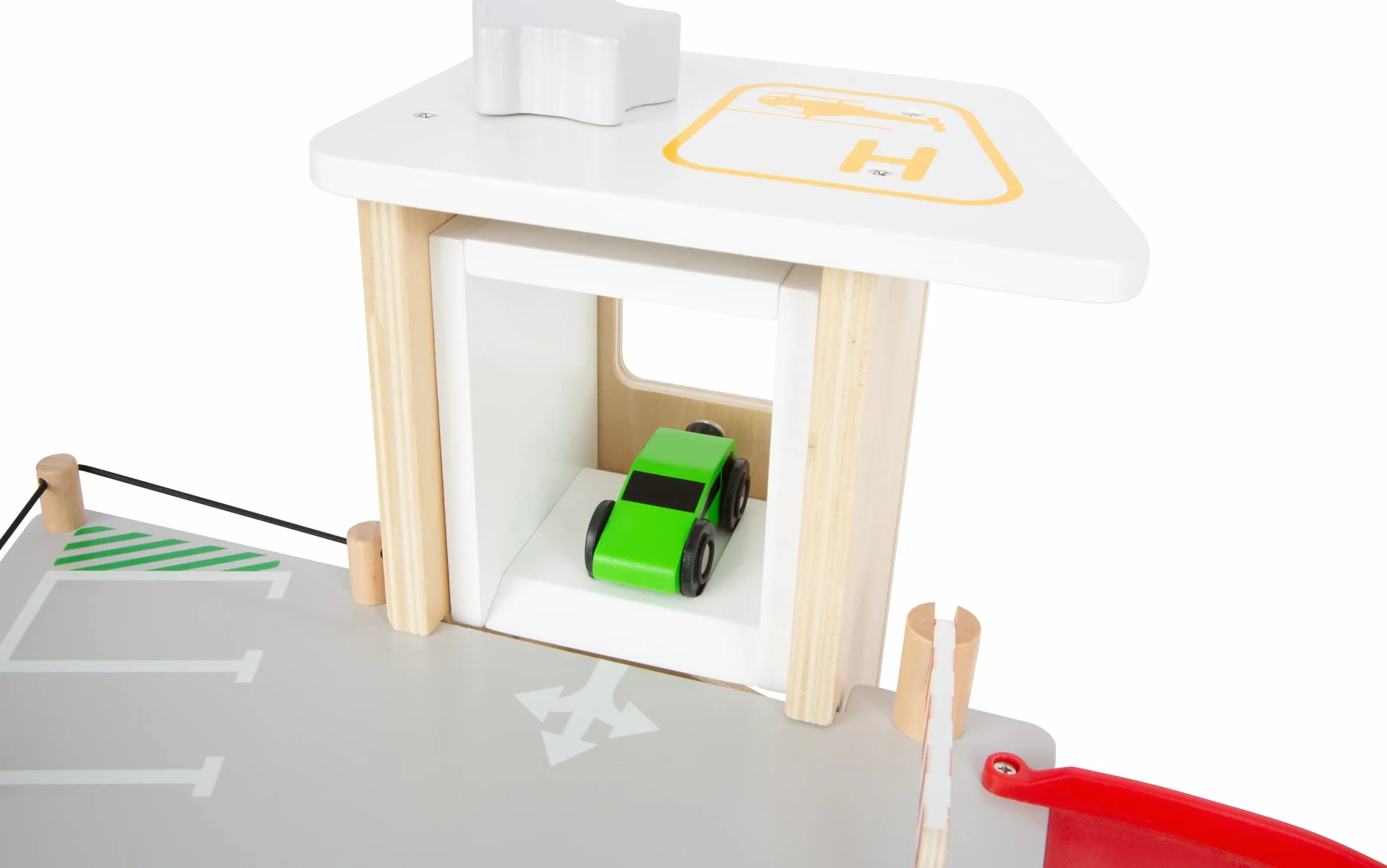 small foot Autosilo Premium, su tre piani con rampa, incl. 2 auto, parcheggio in legno per bambini, 11676