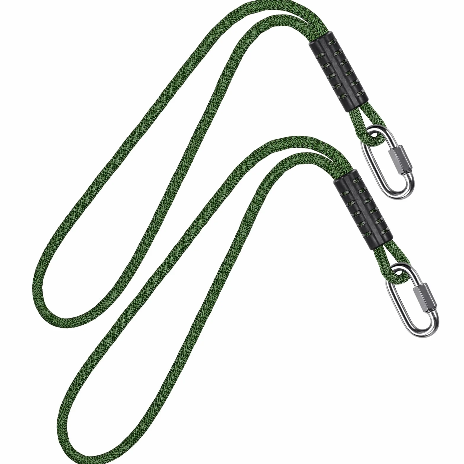 SELEWARE 2 corde di fissaggio per altalena, non regolabili, per altalena, amaca con moschettone, per esterni, per altalene, amache, yoga, 61 cm