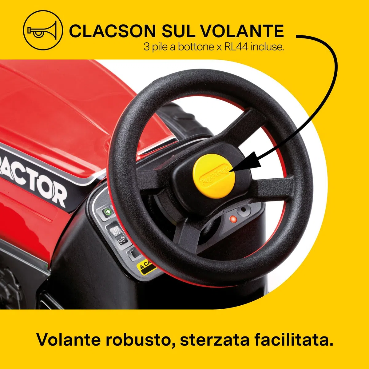 PEG Maxi Diesel Tractor Trattore a Pedali per Bambini con Rimorchio Rimovibile Sedile Regolabile