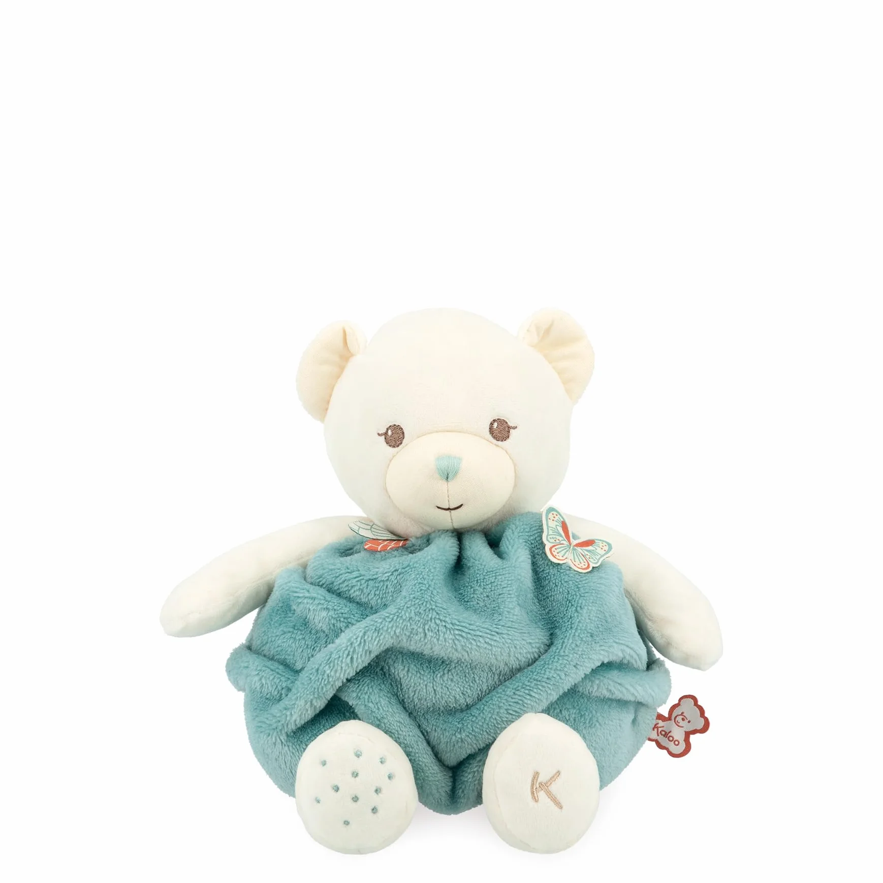 KALOO - Plume - Bulle d'Amour Orso Verde - Morbido Orsetto Peluche 30 cm - Grande Doudou per Neonato - Sviluppo del Tatto - Cofanetto Regalo Personalizzabile - Dalla Nascita, K214001