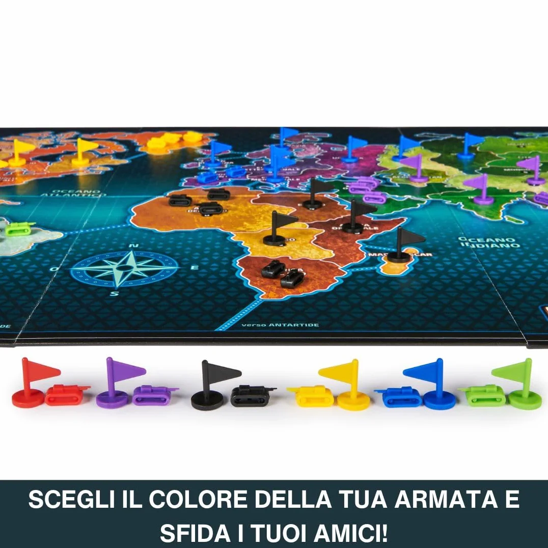 Editrice Giochi, Risiko, Giochi in Scatola, Risiko Classico Edizione 2023, Giochi di Società e Strategia per Famiglia e Amici, Giochi da Tavolo per Adulti e Bambini, da 3 a 6 Giocatori, 10+ Anni