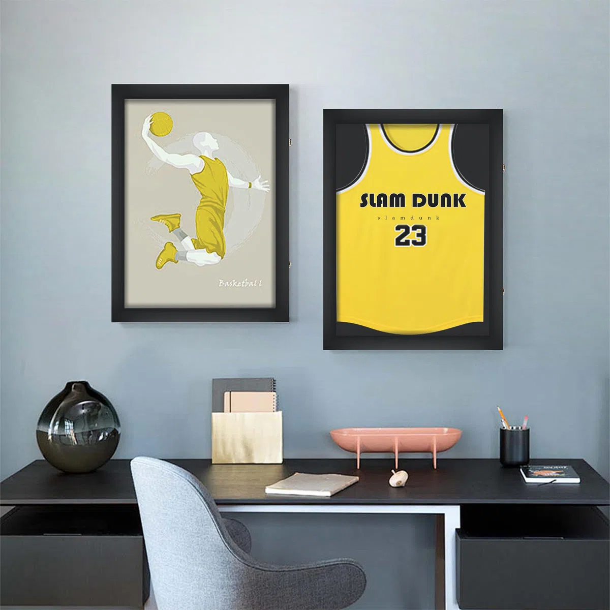 Cornice Espositiva per Maglietta da Calcio - Legno Ingegnerizzato e Acrilico, Kit Cornice per Maglietta da Calcio Adulto Standard Maglietta Sportiva, Maglietta da Rugby, Maglietta di Band