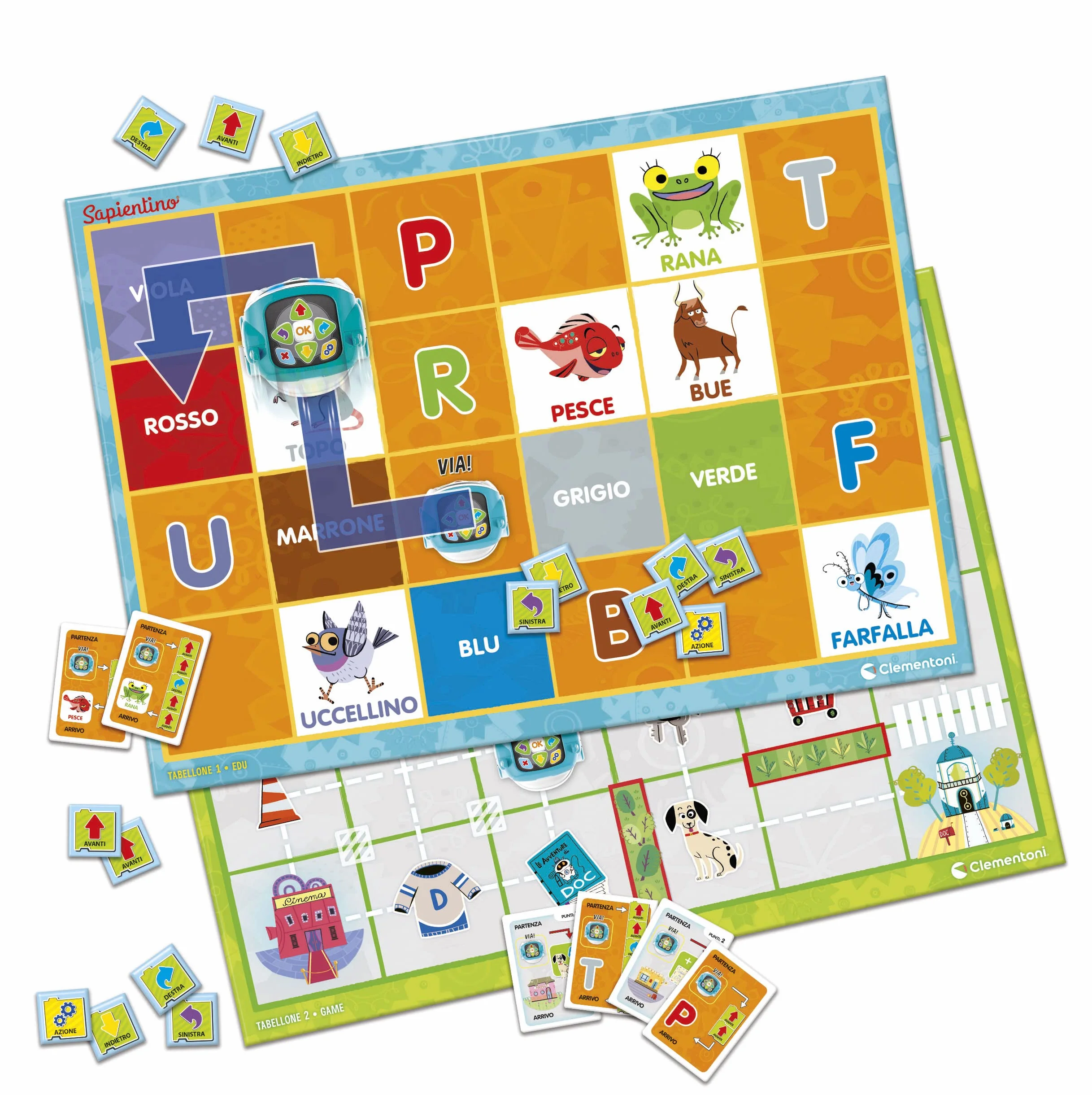 Clementoni Sapientino - Doc Robot - Coding e Programmazione, Robottino Educativo e Interattivo (in Italiano) per Bambini 5 Anni - 17698