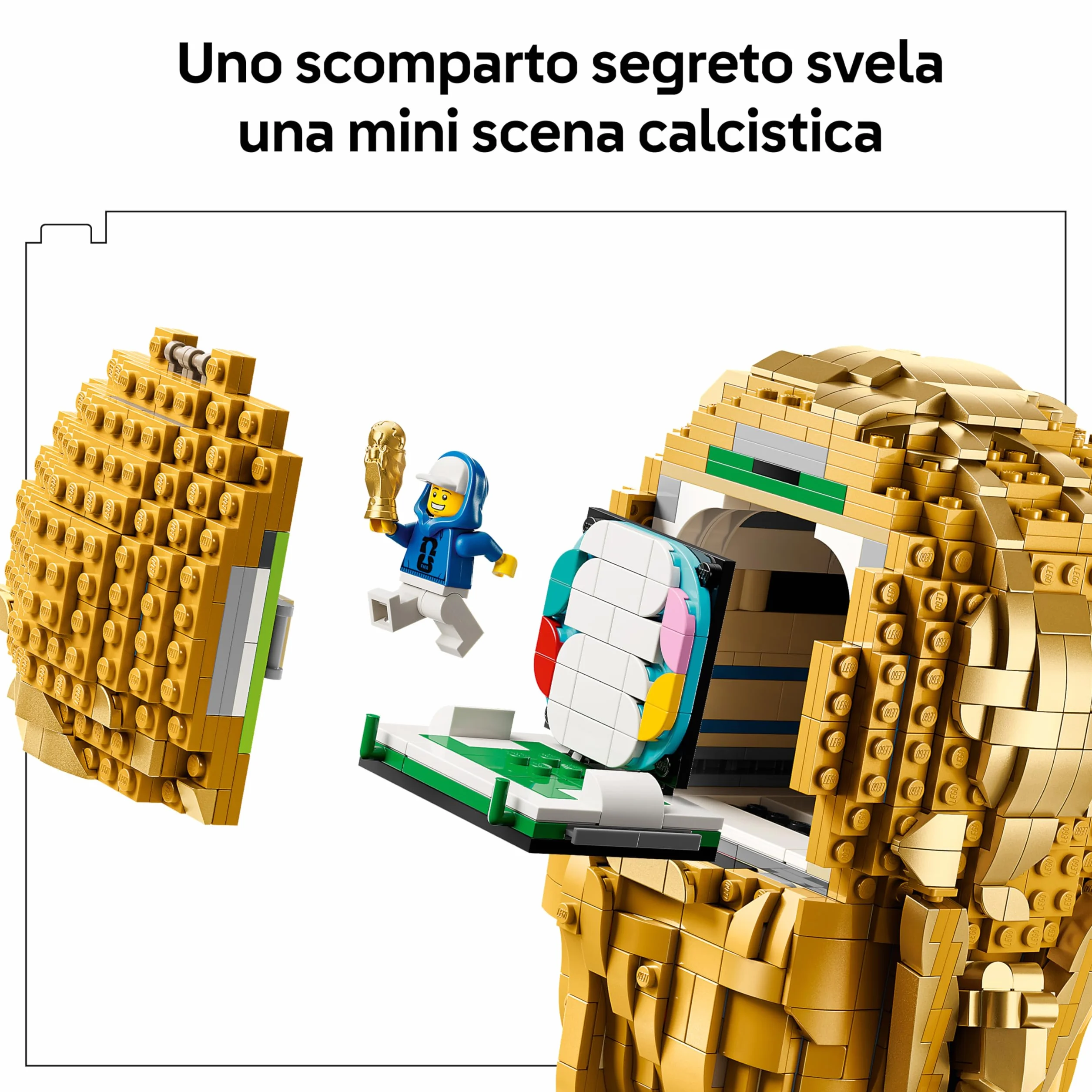 LEGO Editions Trofeo Ufficiale della Coppa del Mondo FIFA 43020 Kit di Modellismo Fai da Te 3D con Minifigure da Collezione