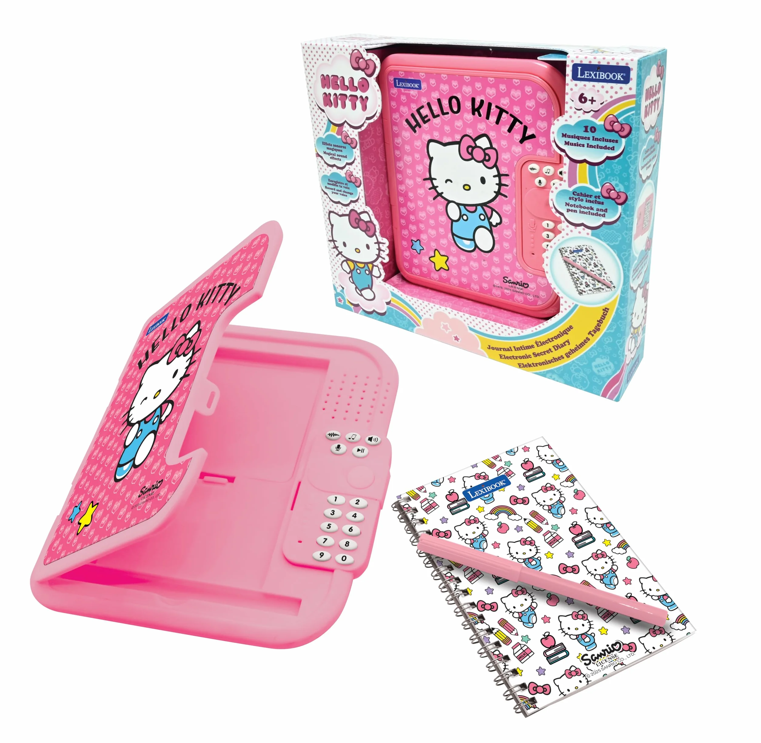 Lexibook, Disney Stitch, Diario Elettronico Stitch con Penna e quaderno Inclusi, interattivo, protetto da Password, Caratteristiche Divertenti, Effetti sonori, Blu, SD50D