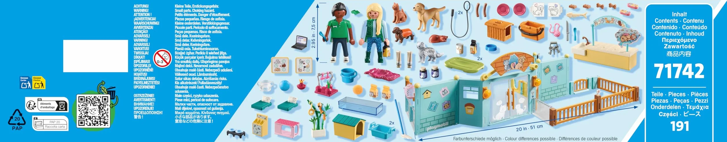 PLAYMOBIL | My Life | Hotel per Animali Set di Figurine Animali | Giocattolo per Bambini dai 4 anni | 71742, Hotel per animali