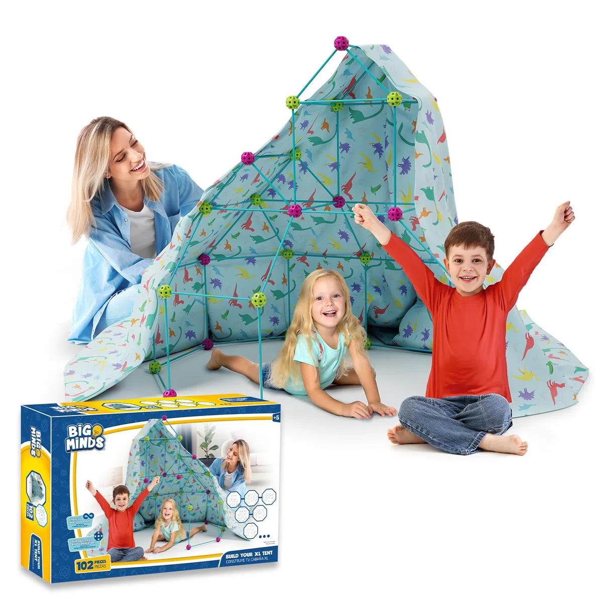 Fortezza XL Kit Costruzione 102 Pezzi Casetta da Giardino per Bambini 5 Anni Giochi
