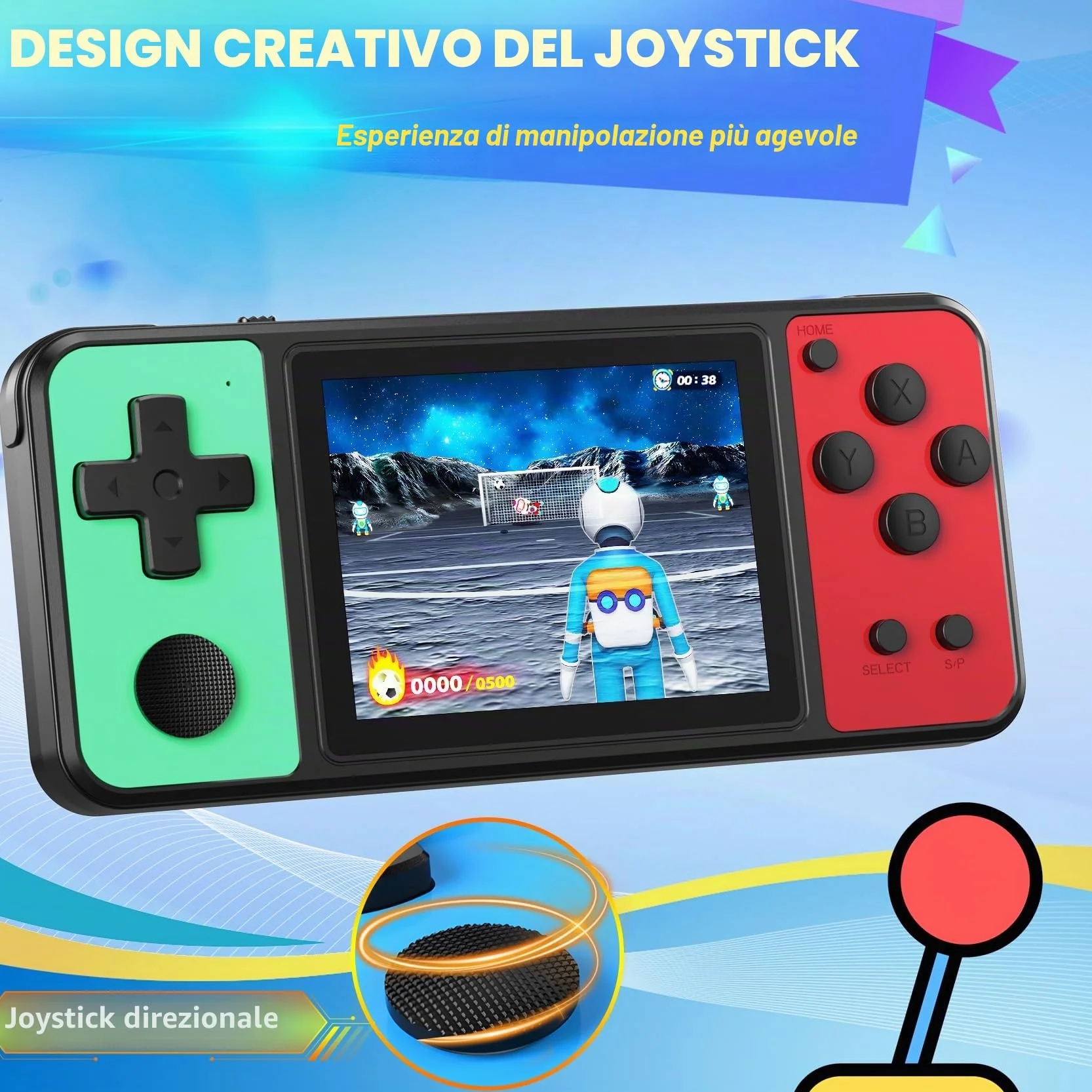 Giochi portatili a 32 bit - 139 videogiochi integrati - Display IPS da 3" ricaricabile - Giocatore arcade portatile - Giocattoli elettronici per bambini