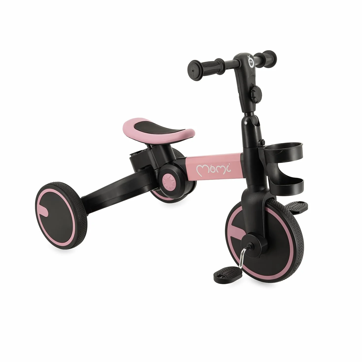 MoMi FILO 3in1 Triciclo Evolutivo per bambini 1-3 anni - Bici Senza Pedali Pieghevole, sella regolabili, pedali rimovibili - Tricicli con portabicchiere e ruote in EVA