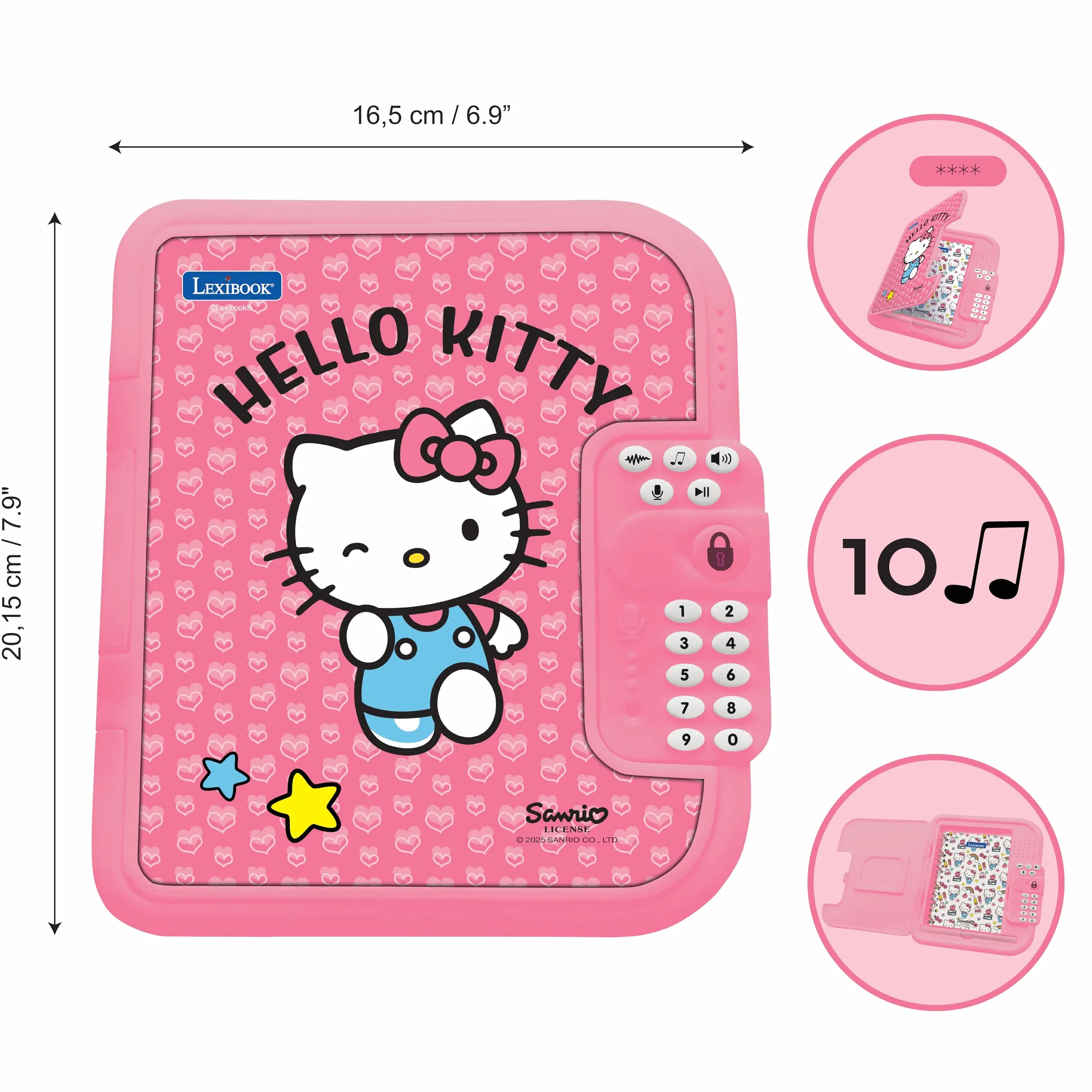 Lexibook, Disney Stitch, Diario Elettronico Stitch con Penna e quaderno Inclusi, interattivo, protetto da Password, Caratteristiche Divertenti, Effetti sonori, Blu, SD50D