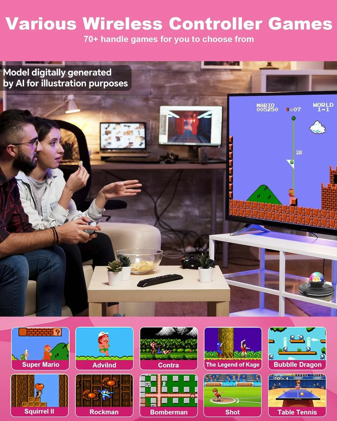Tappetino da Ballo per TV con Controller Wireless, Doppio Utente, Antiscivolo, Fitness per Bambini e Adulti, Regalo per Ragazze e Ragazzi (Viola)