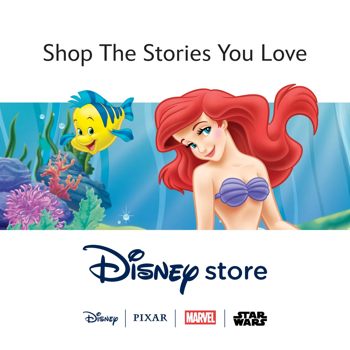 Disney Store Official Bambola di Peluche Media Ariel, Peluche La Sirenetta, 45 cm