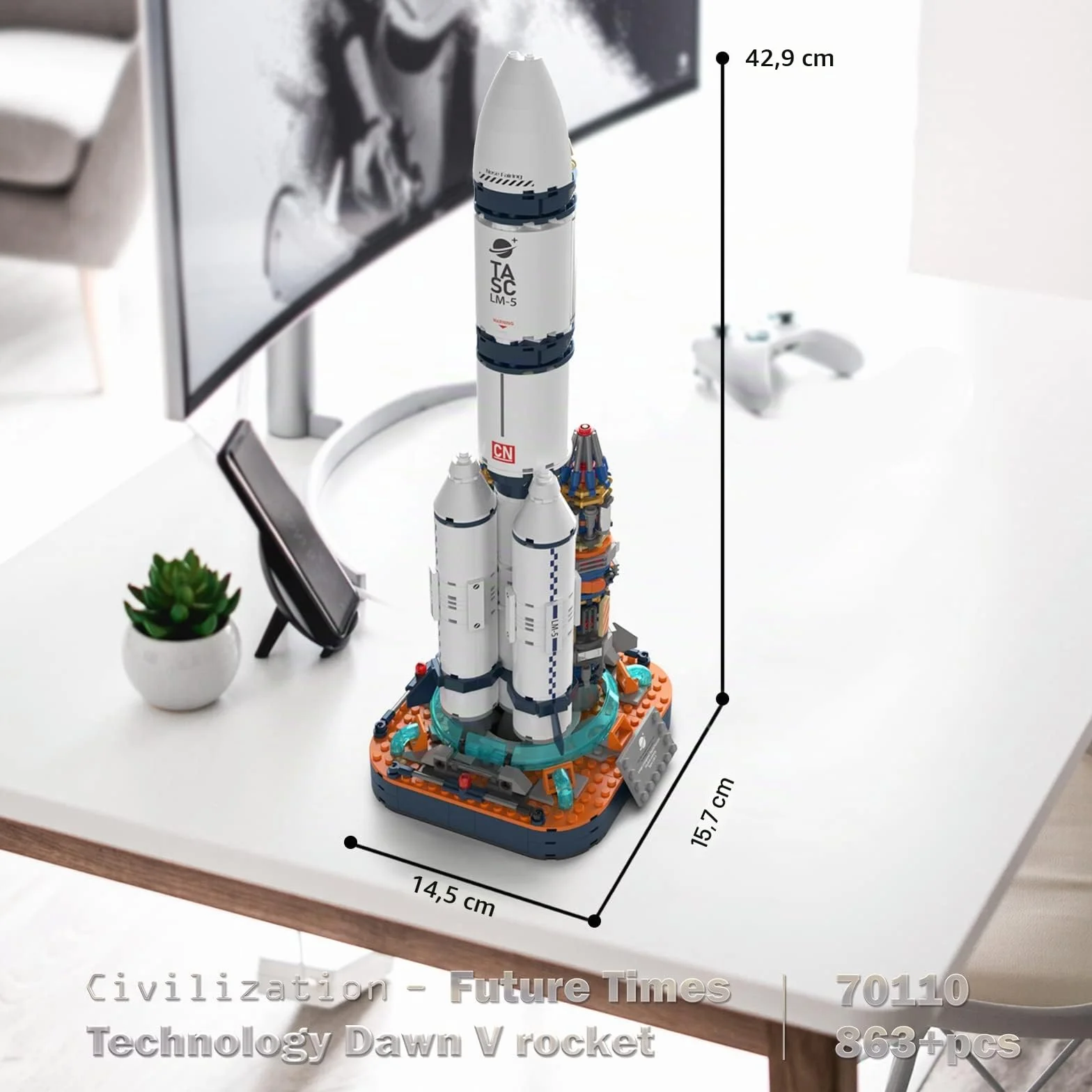 JMBricklayer Space Rocket Building Set per ragazzi 8-14 adulti 70110, giocattoli per esplorazione astronave, navicella spaziale, razzo, nave, set da collezione, regali per adulti, ragazzi e ragazze