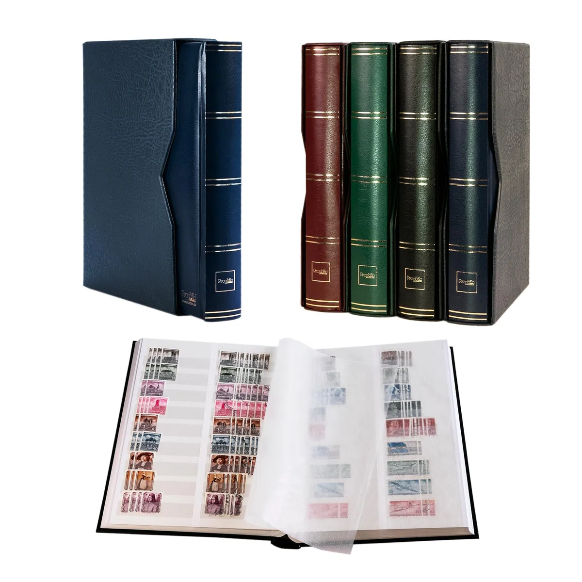 Prophila Leuchtturm classificatori 60 pagina bianco DIVIDIDA con cofanetto blu