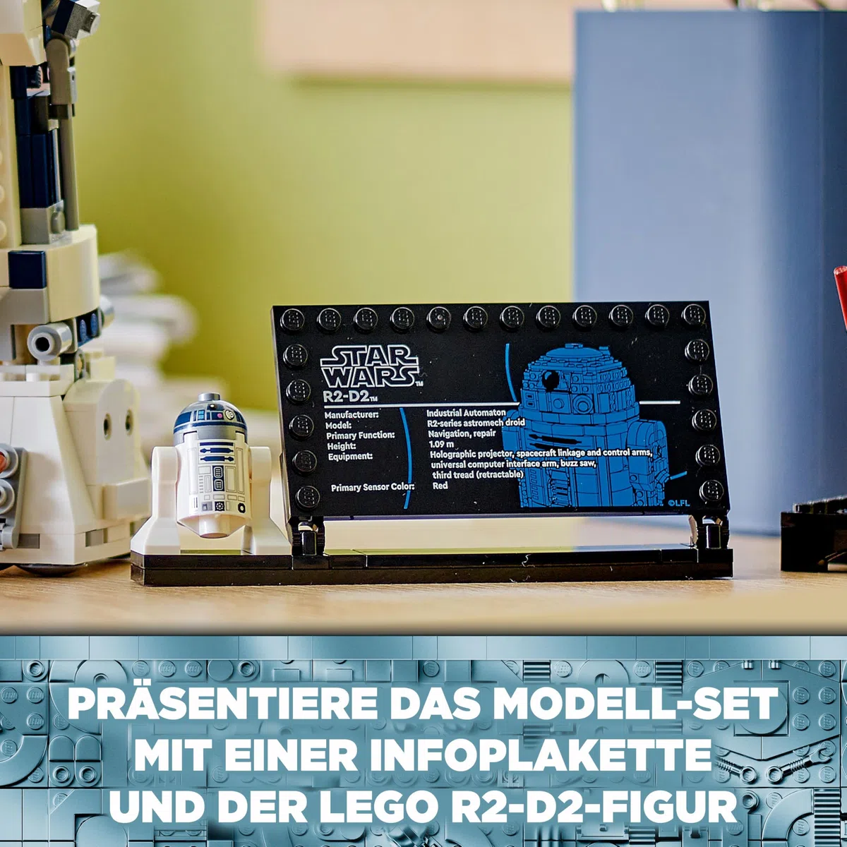 LEGO Star Wars 75379 R2-D2 - Giocattolo da Costruire - Figura di Droide da Esposizione con Testa Rotante, Periscopio e Strumenti - Incl. una Minifigure di Darth Malek - Regalo per Bambini da 10 Anni