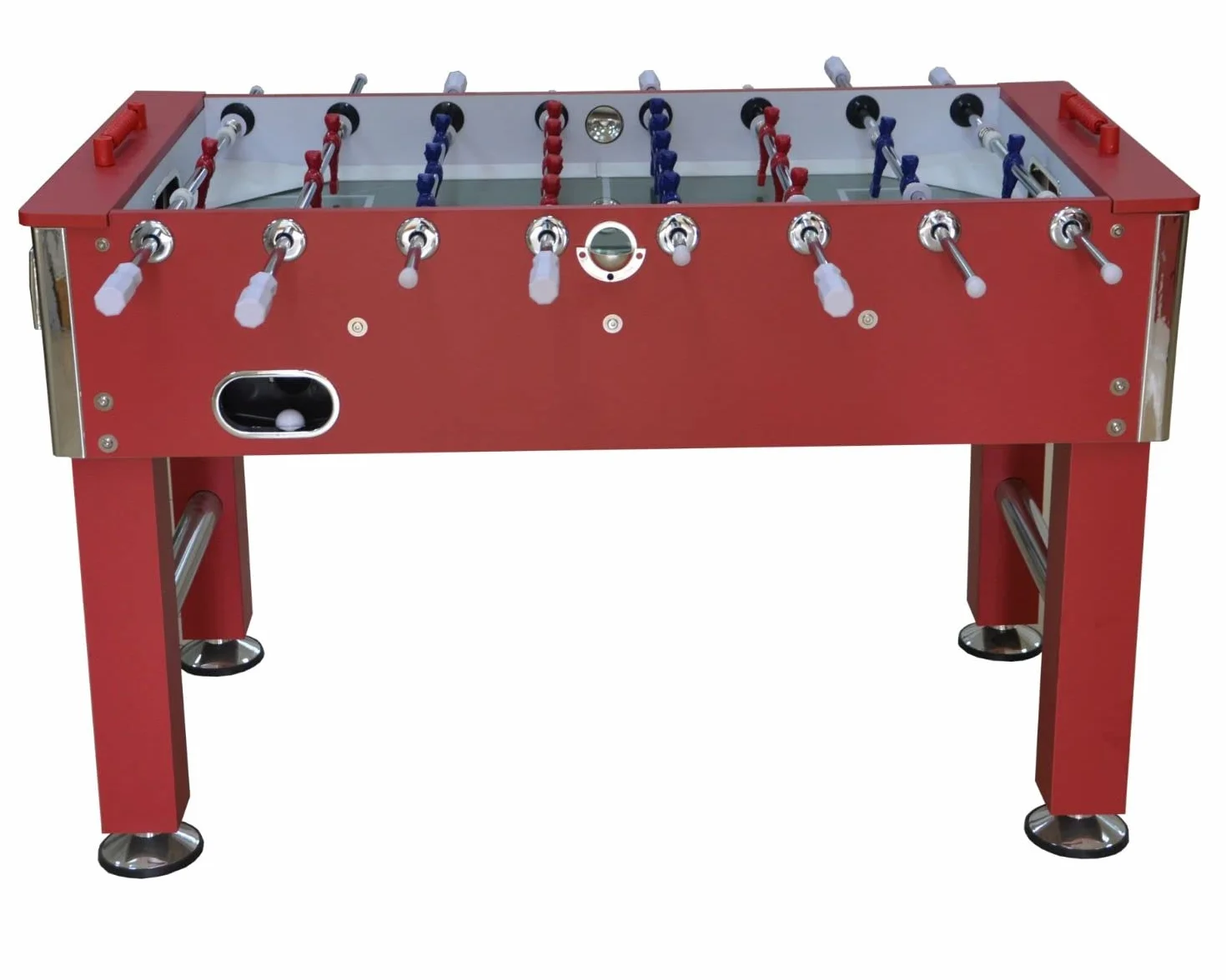 NG Biliardi Biliardino Calcio Balilla Andromeda Rosso - Piano in Vetro - Regolamentare +10 Palline