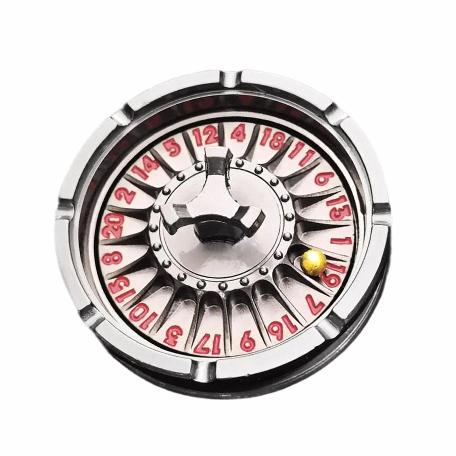 MagiDeal Dadi della Roulette Roulette in Metallo D20 Forniture per Feste con Confezione Regalo Dadi rotanti Dadi da Gioco di Ruolo per Feste di Carnevale Bar