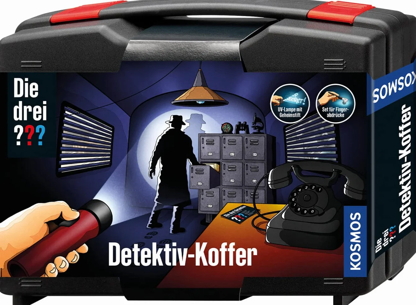 Kosmos Set di Giocattoli da Detective, per Bambini a Partire dagli 8 Anni in su, con Polvere di Impronte digitali, Utensili Importanti e Consigli di profitto per l'identificazione, Wit
