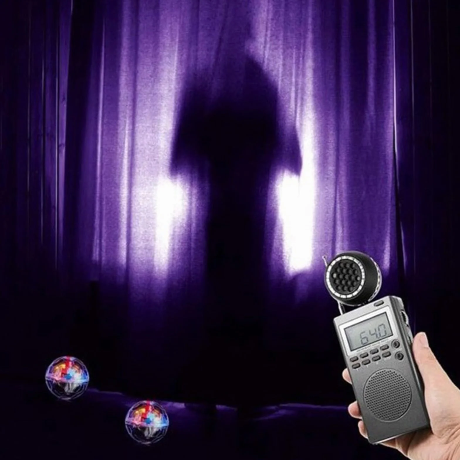 Kit di indagine paranormale con radio box, sensore LED sfere altoparlante per caccia, set da 4/6 pezzi (6 pezzi)