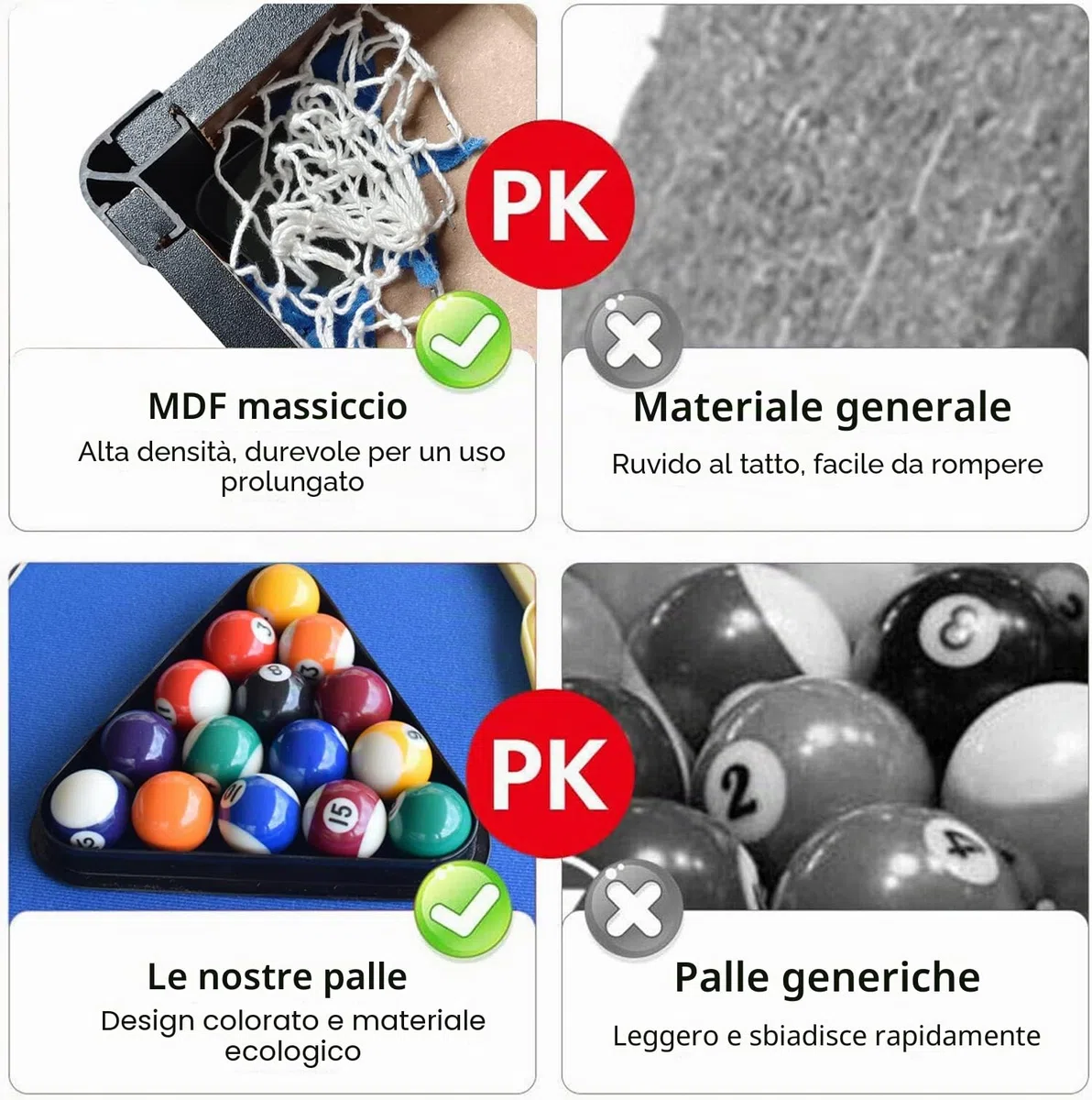 Oye - Tavolo da gioco combinato 3 in 1 da 55 pollici, pieghevole, in legno ingegnerizzato, per biliardo, hockey, ping pong