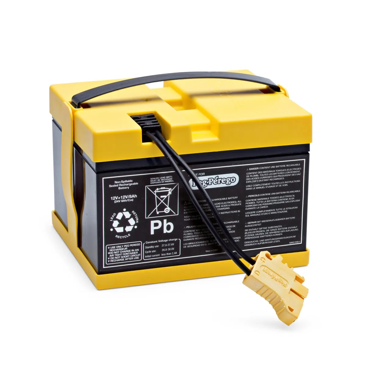 PEG Batteria 24V/8Ah - Ricambio Originale Ricaricabile per Veicoli Elettrici Peg Perego