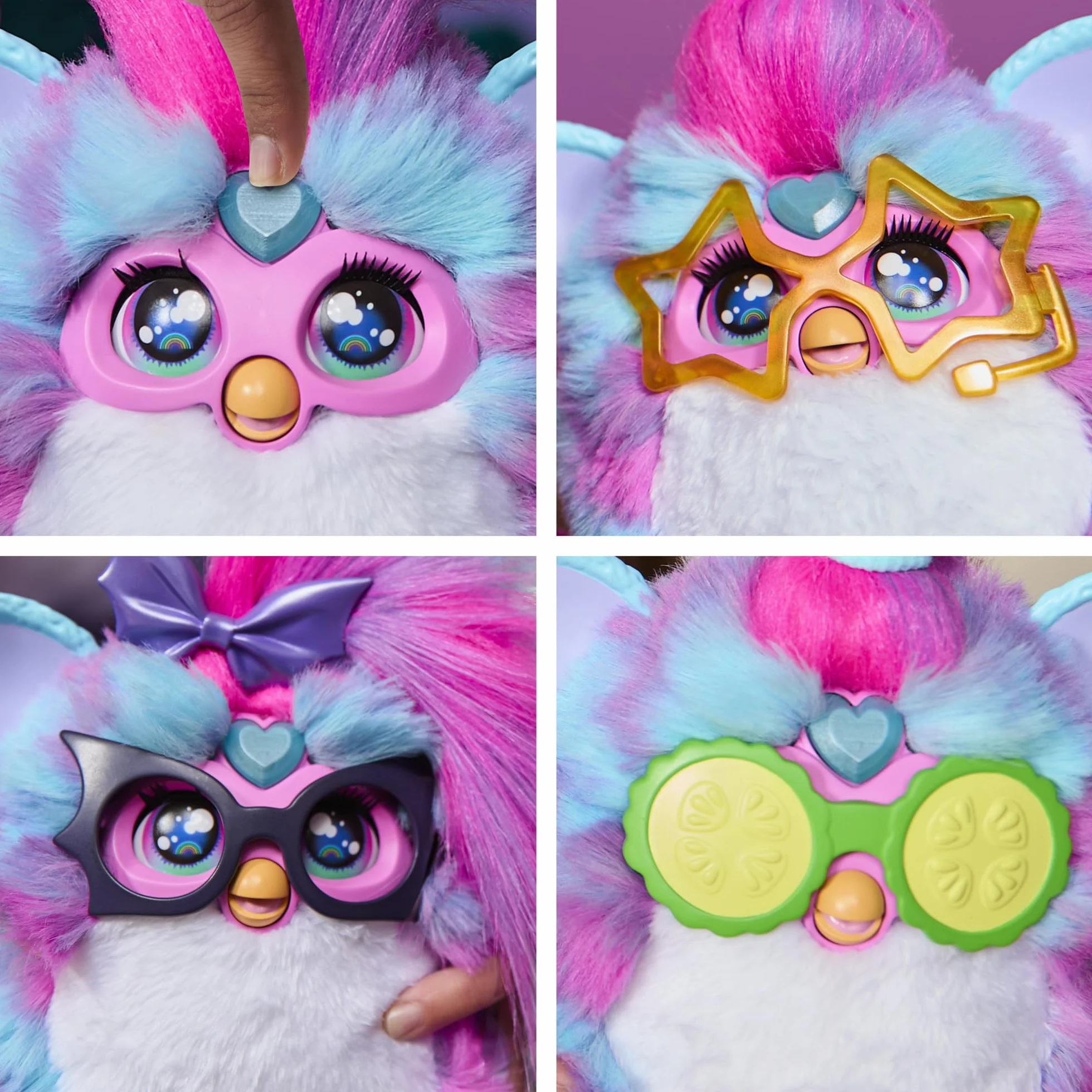 Furby Vibes Blue Razz Peluche Giocattolo Elettronico Interattivo per Bambini 6+