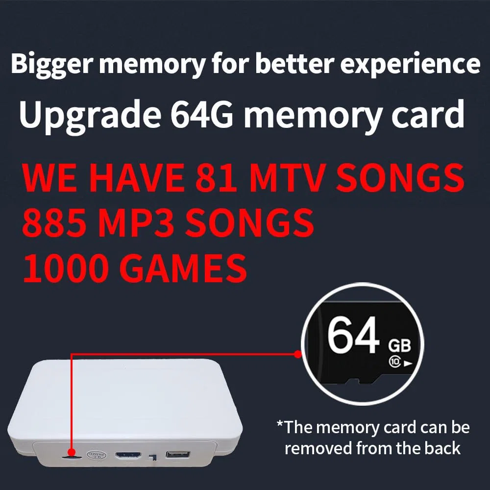 Tappetino da Ballo HDMI per Bambini e Adulti, 64 GB, con 1000 Giochi, 885 Canzoni e 81 MTV, Morbido Tappetino Fitness in Flanella per Yoga, Corsa, Aerobica, Sport e Puzzle, Perfetto Compleanno