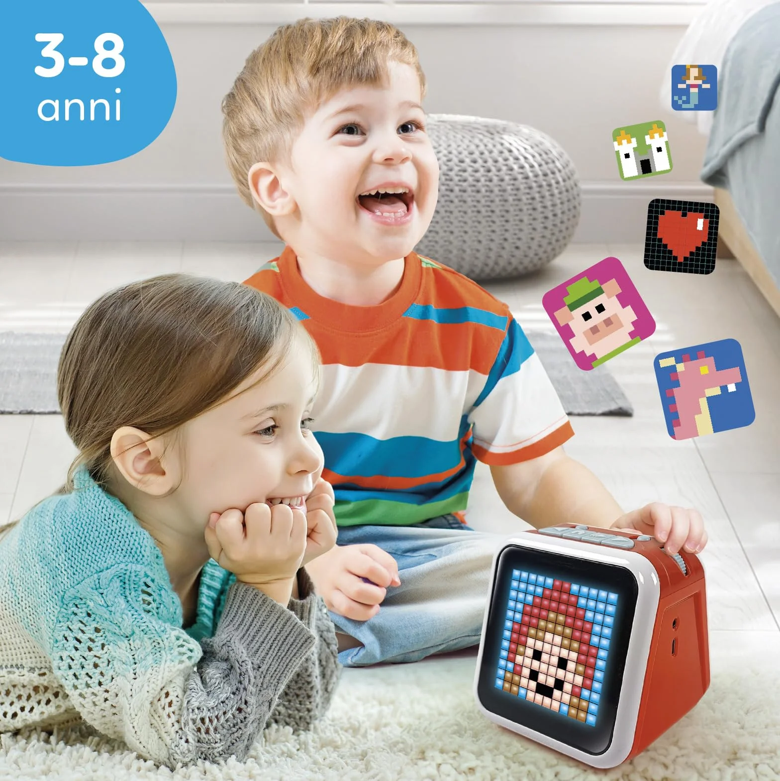 Clementoni Sapientino - Magico Raccontastorie per Bambini 3-8 Anni, con 40 Storie Illustrate in Pixel Art Interattive e Personalizzabili, 3 Modalità di Gioco e 2+ Ore di Racconti Scaricabili, 17729