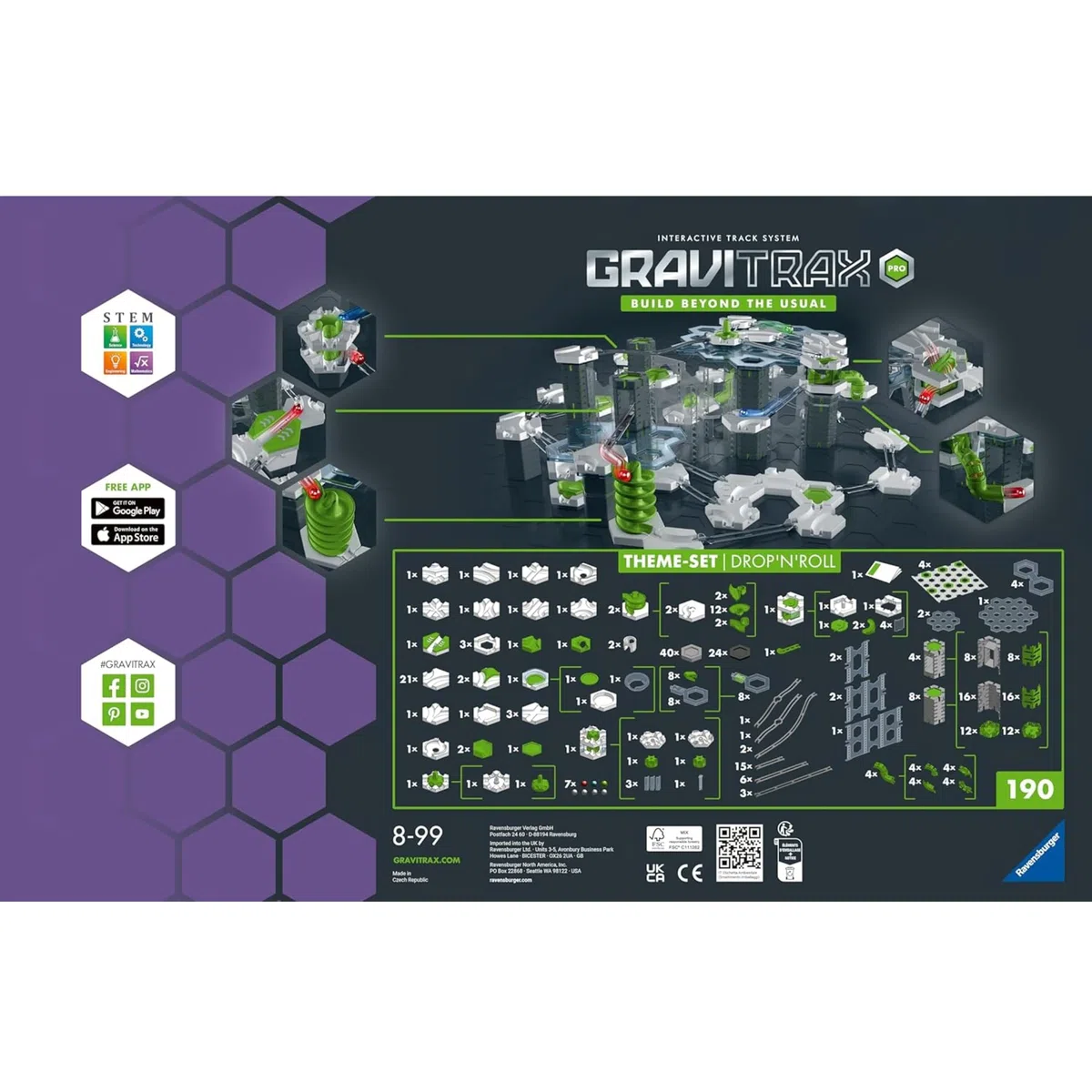 Ravensburger - Gravitrax PRO ThemeSet | Pista Biglie con 190 Pezzi | Rompicapo Bambini con Le Biglie | Giochi Bambino 8 Anni Maschio | Giochi per Bambini Compatibili con Tutti I Gravitrax