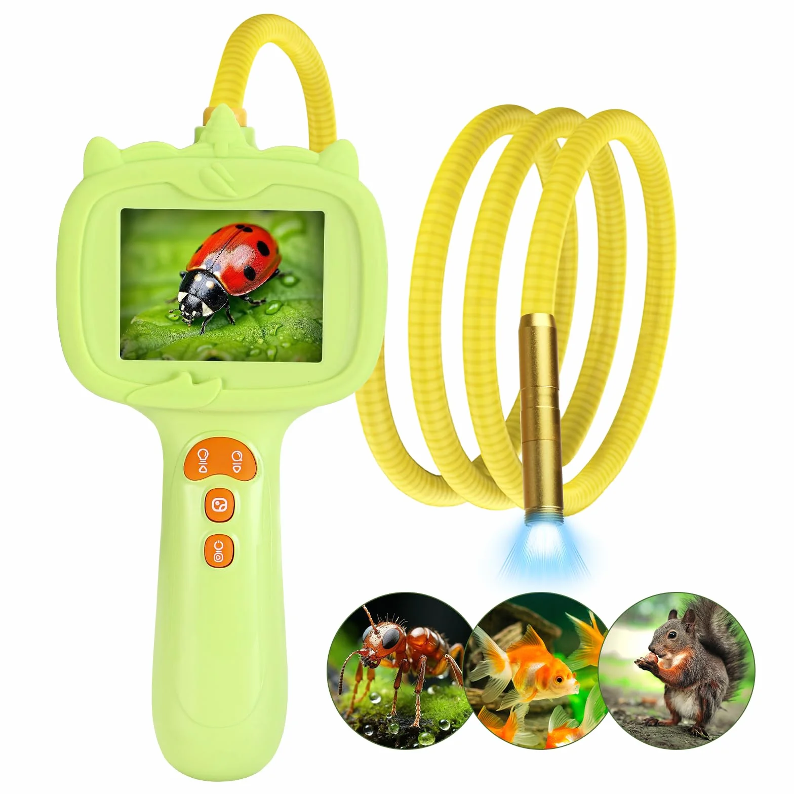 Sprifityy Endoscopio per Bambini,Fotocamera endoscopica con luce, Gioco STEM per esplorazione all'aperto,Impermeabile IP67,per ragazzi e ragazze di 4, 5, 6, 7, 8, 9, 10 anni