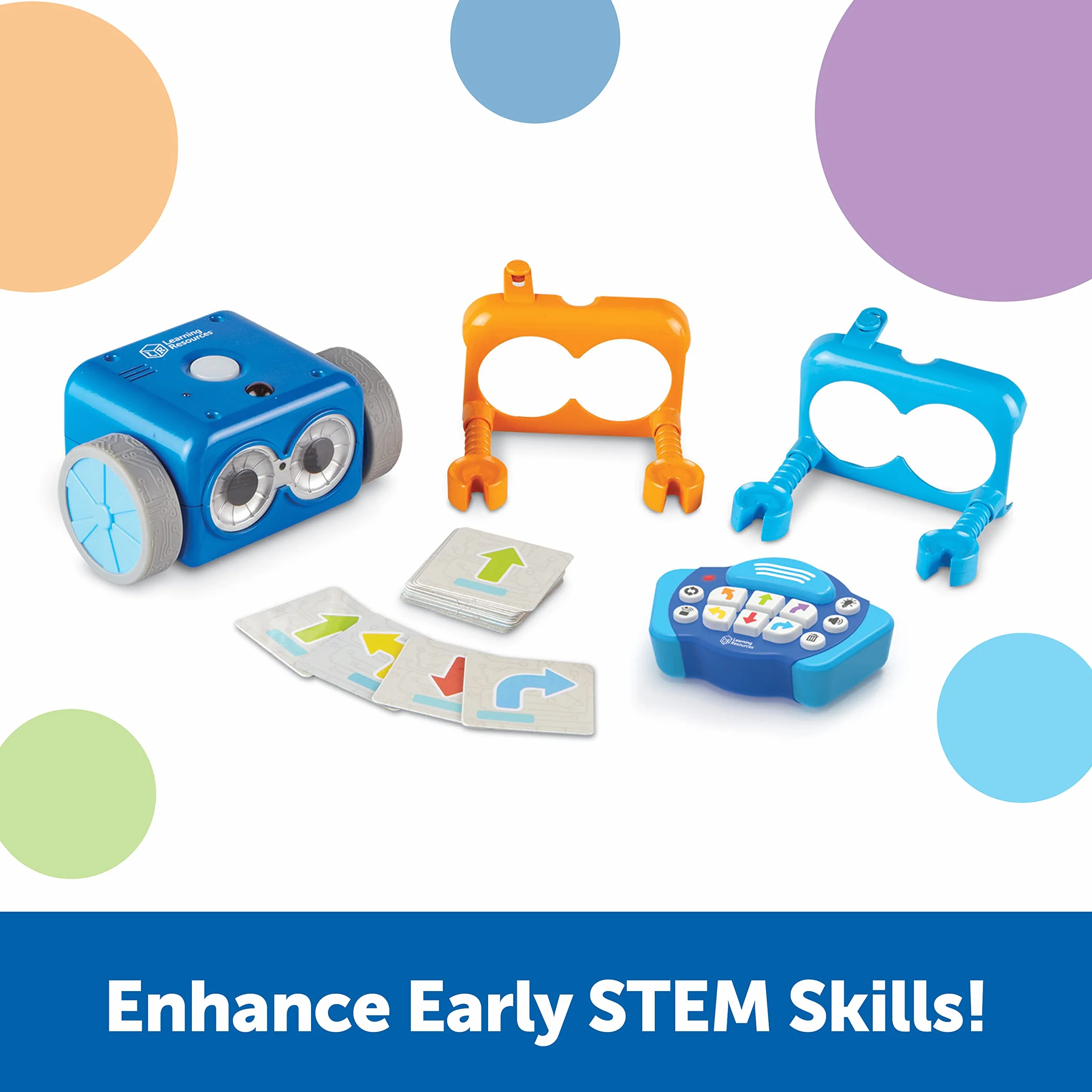 Learning Resources Robot Programmabile Botley 2.0, età 5+, Robot Educativo STEM Senza Schermo con Luci e Suoni