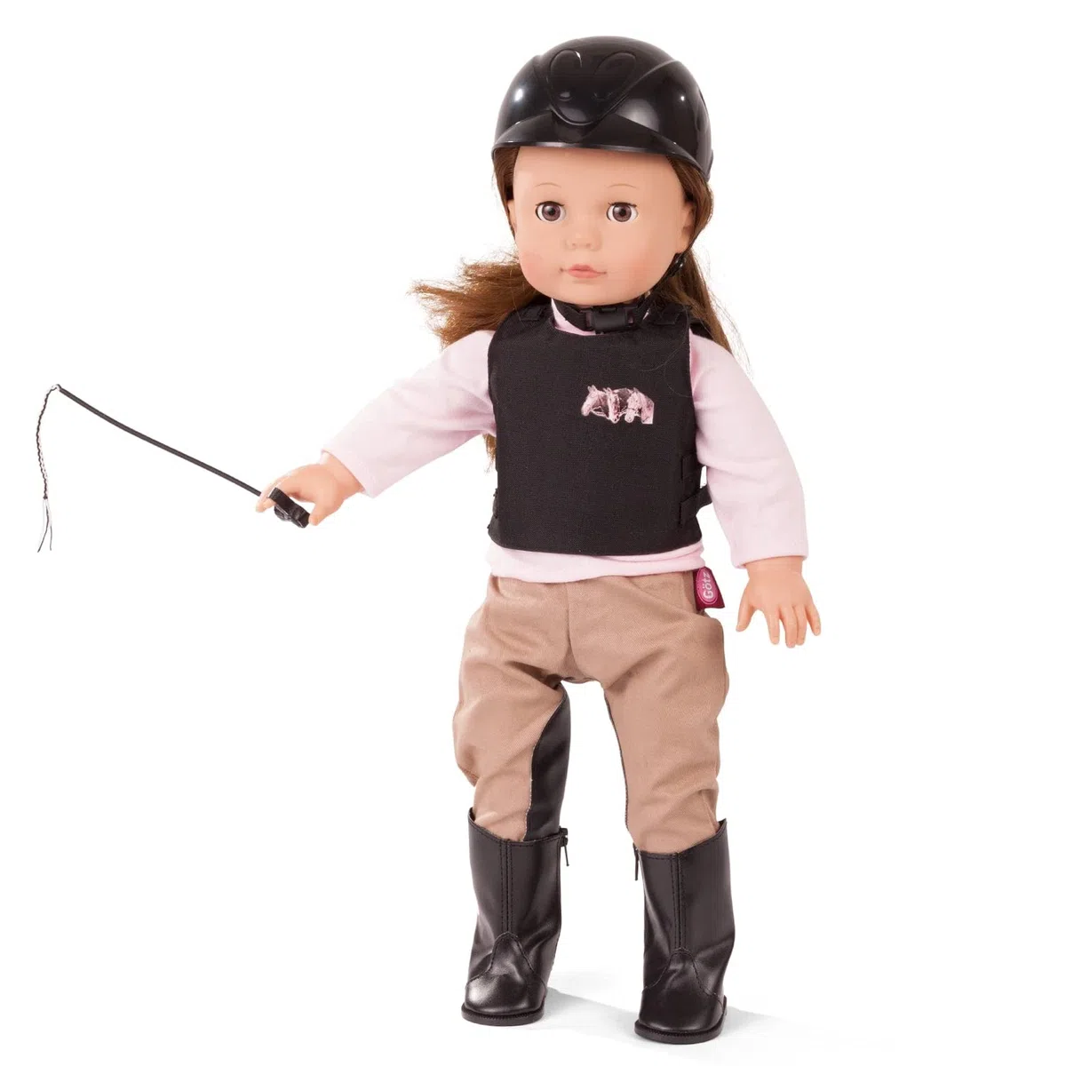 Götz 3401553 combinazione divertimento in sella - vestito da pilota taglia abbigliamento da bambola. XL - Set di abbigliamento e accessori da 7 pezzi per bambole in piedi 45-50 cm