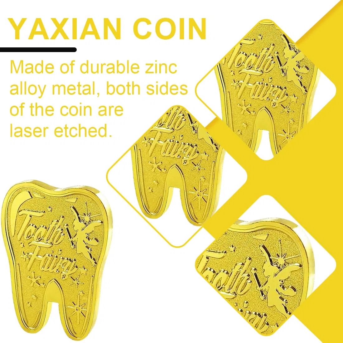 Monete Fata dei Denti d'Oro, Regalo Fatina dei Denti, Set Fata dei Dentini, Moneta Commemorativa