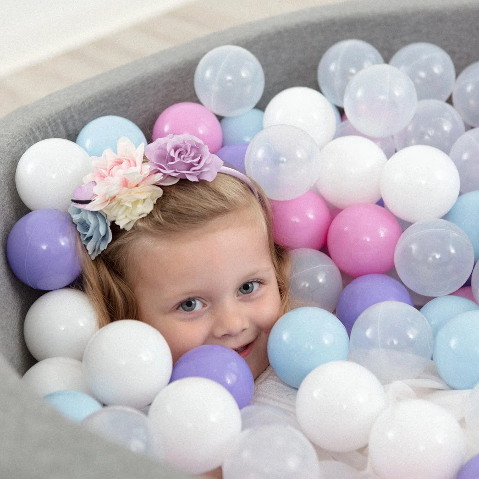 MISIOO Palline da bagno per palline, 500 pezzi, multicolore, diametro 6 cm, palline di plastica realizzate in 100% LDPE, giocattolo per bambini, rosso, verde, blu, giallo