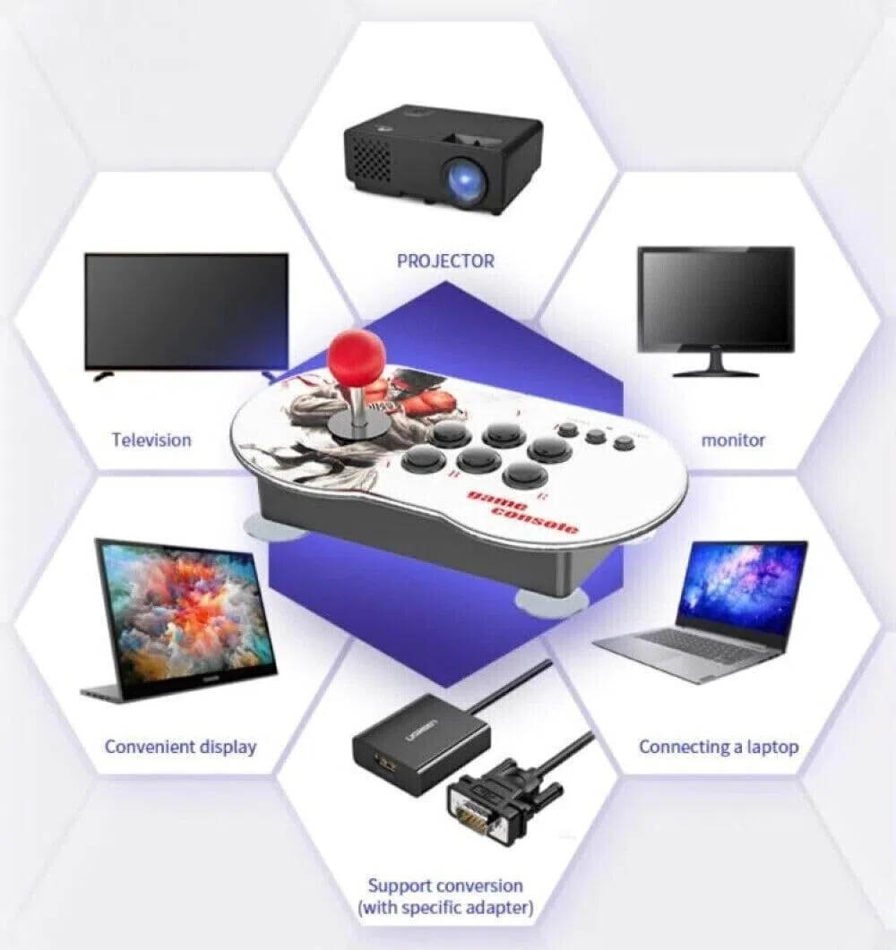 Console Retro game Videogiochi Retrò - 2 Giocatori - Joystick Inclusi - Oltre 10.000 Giochi - Stile Cabinato Arcade